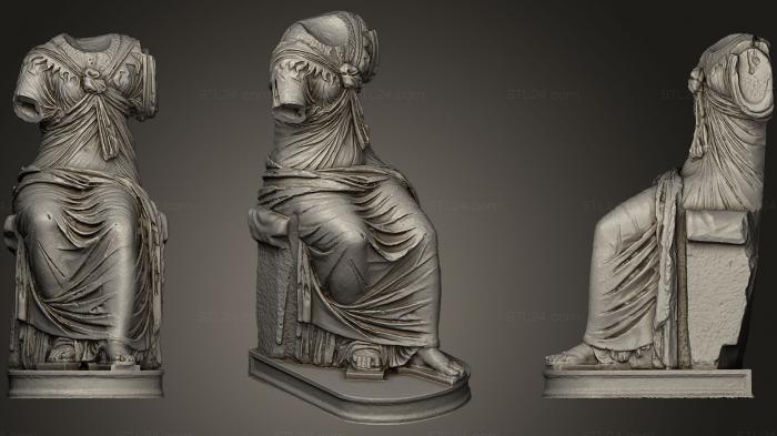Statues antique and historical (The goddess Isis, STKA_1030) 3D models for cnc